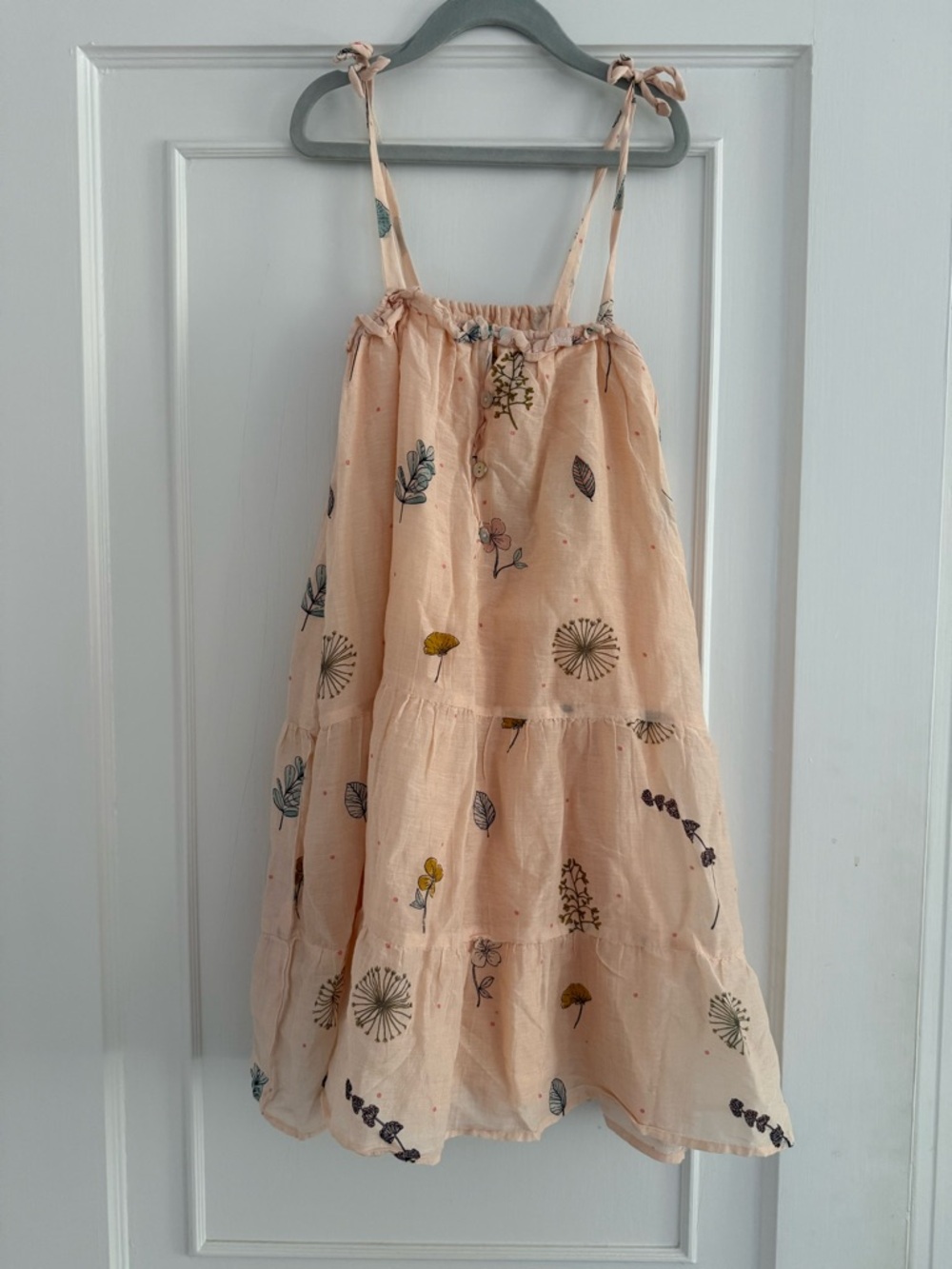 The Dahlia Dress in Pressed Flowers - Cotton Silk